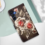 Custodia per telefono in pelle con motivo a trama semplice e disegno colorato, For Samsung Galaxy A16 5G, For Samsung Galaxy A06 4G