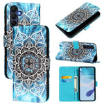 Custodia per telefono in pelle con motivo a trama semplice e disegno colorato, For Samsung Galaxy A16 5G, For Samsung Galaxy A06 4G