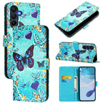 Custodia per telefono in pelle con motivo a trama semplice e disegno colorato, For Samsung Galaxy A16 5G, For Samsung Galaxy A06 4G