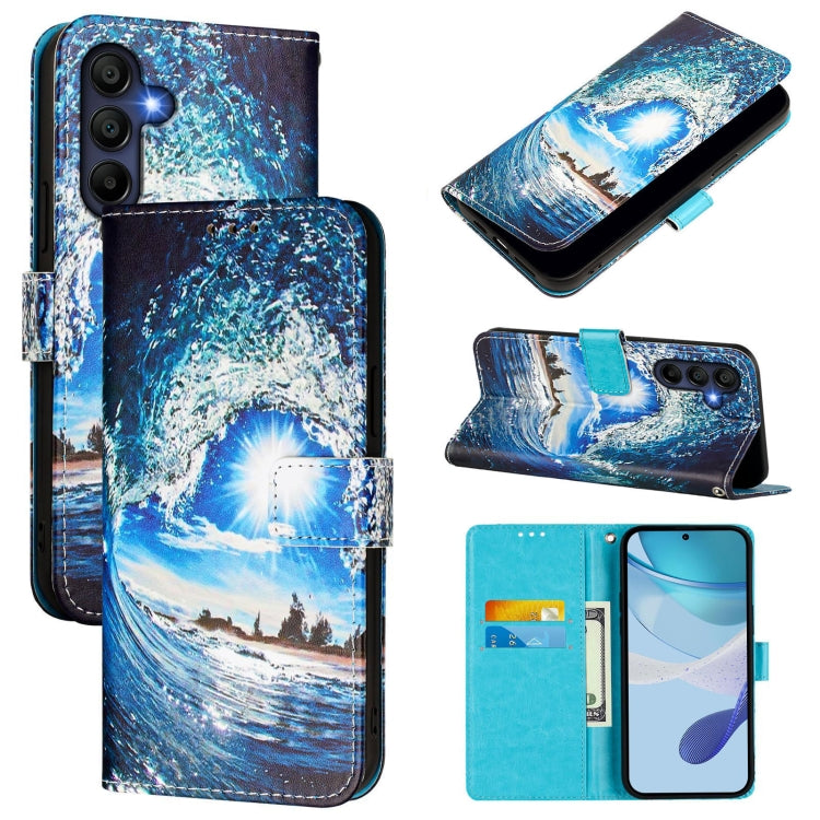 Custodia per telefono in pelle con motivo a trama semplice e disegno colorato, For Samsung Galaxy A16 5G, For Samsung Galaxy A06 4G
