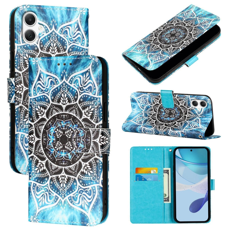 Custodia per telefono in pelle con motivo a trama semplice e disegno colorato, For Samsung Galaxy A16 5G, For Samsung Galaxy A06 4G