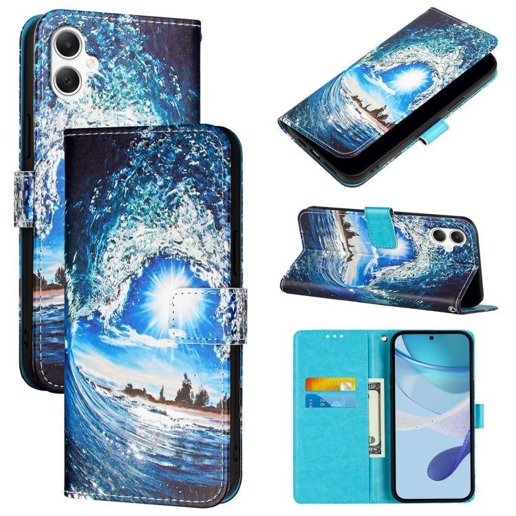 Custodia per telefono in pelle con motivo a trama semplice e disegno colorato, For Samsung Galaxy A16 5G, For Samsung Galaxy A06 4G