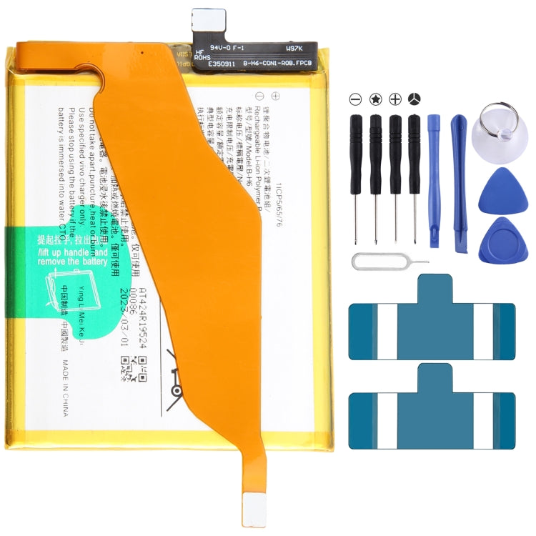 Replacement Lithium Polymer Battery, For vivo NEX 3 5G B-G9 4500mAh, For vivo iQOO Pro V1922A B-H6 4500mAh, For vivo X27 B-G5 4000mAh, For vivo iQOO V1824A B-F9 4000mAh, For vivo NEX S B-E6 4000mAh, For vivo Z1 B-D9 3260mAh