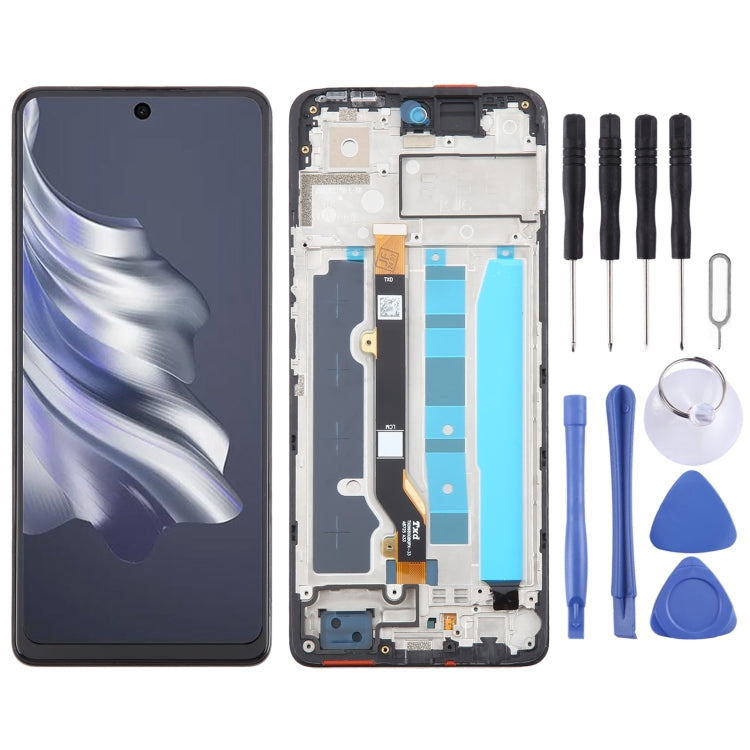 Complete OEM LCD Screen Digitizer with Frame, For Tecno Spark 20 Pro 4G KJ6, For Tecno Spark 20C BG7n, For Tecno Spark 10C KI5k, For Tecno Spark Go 2023 BF7n, For Tecno Spark 10 Pro KI7