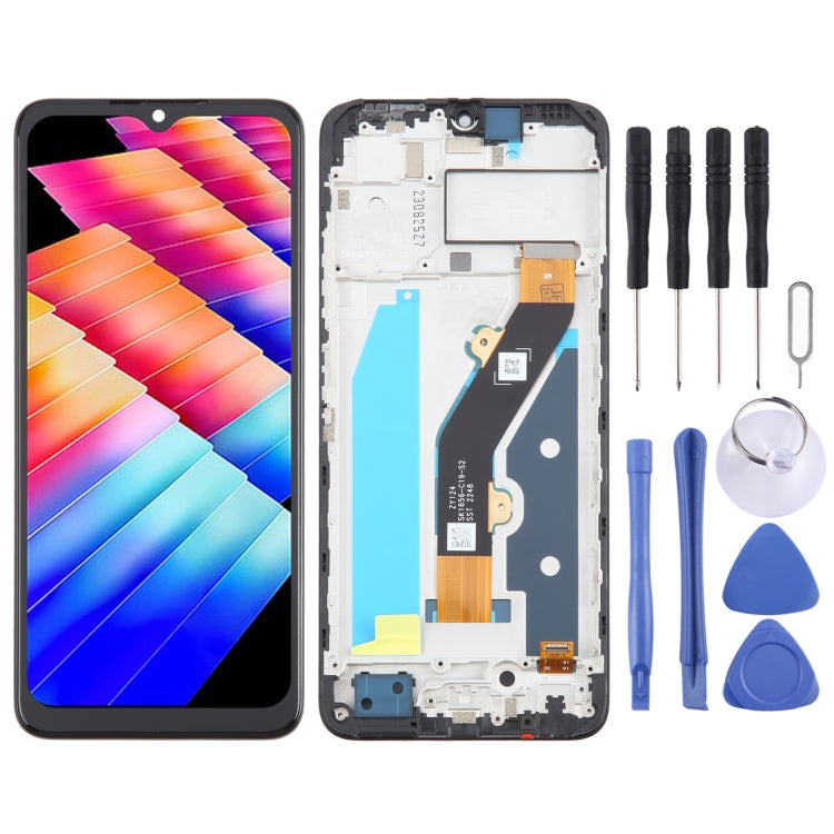 OEM LCD Screen Digitizer Full Assembly with Frame For Infinix Hot 30i X669