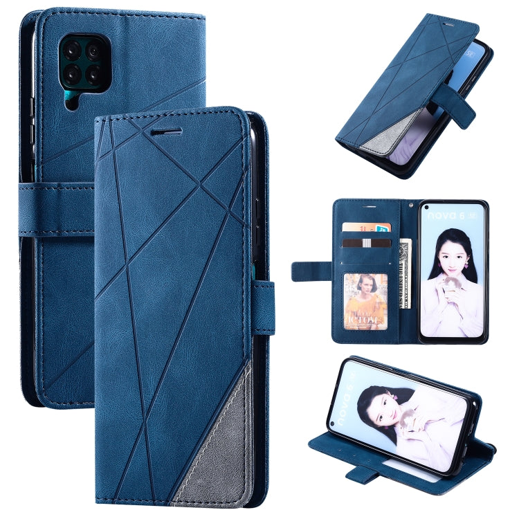 Skin Feel Custodia in pelle a vibrazione orizzontale con giunzione orizzontale con supporto e slot per schede e portafoglio e cornice per foto, For Huawei P40 Lite, For Huawei Mate 20 Lite, For Huawei Honor 10 Lite, For Huawei Y5p / Honor 9s