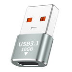 Adattatore USB 3.1 maschio a USB-C femmina 120W 10Gbps