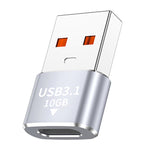 Adattatore USB 3.1 maschio a USB-C femmina 120W 10Gbps