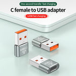 Adattatore USB 3.1 maschio a USB-C femmina 120W 10Gbps