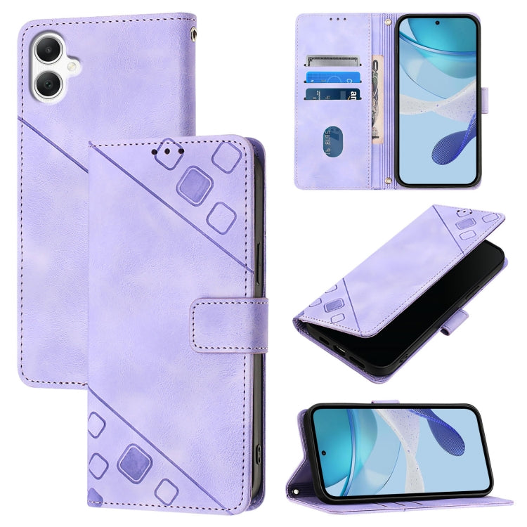 Custodia per telefono in pelle goffrata effetto pelle, For Samsung Galaxy A06 4G