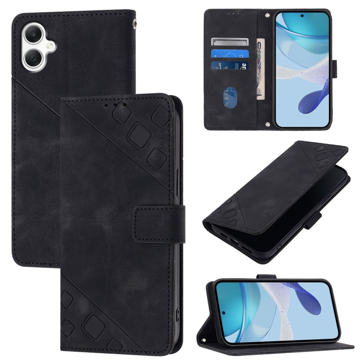 Custodia per telefono in pelle goffrata effetto pelle, For Samsung Galaxy A06 4G