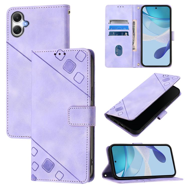 Custodia per telefono in pelle goffrata effetto pelle, For Samsung Galaxy A27 5G, For Samsung Galaxy A07 4G, For Samsung Galaxy A17 5G, For Samsung Galaxy A06 5G