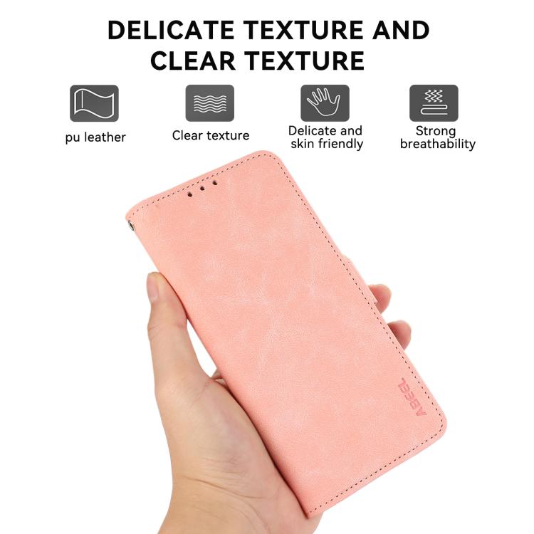 Custodia per telefono in pelle magnetica RFID satinata ABEEL, For Samsung Galaxy A07 5G/A08 5G, For Samsung Galaxy A17 5G/A18 5G, For Samsung Galaxy A57 5G, For Samsung Galaxy A37 5G