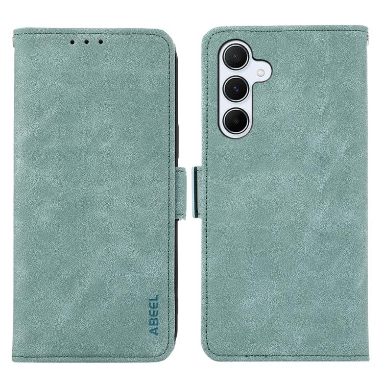 Custodia per telefono in pelle magnetica RFID satinata ABEEL, For Samsung Galaxy A07 5G/A08 5G, For Samsung Galaxy A17 5G/A18 5G, For Samsung Galaxy A57 5G, For Samsung Galaxy A37 5G