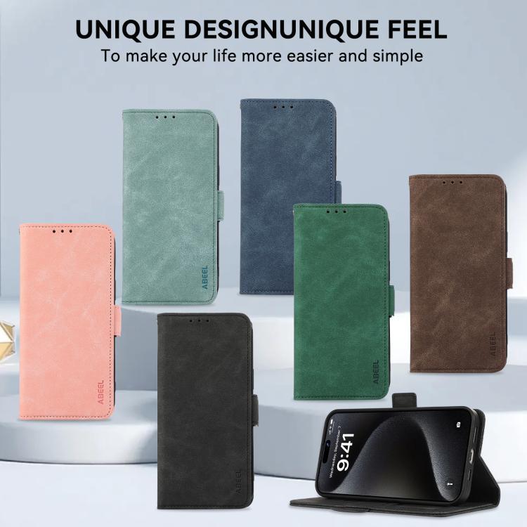 Custodia per telefono in pelle magnetica RFID satinata ABEEL, For Samsung Galaxy A27 5G, For Samsung Galaxy A56 5G, For Samsung Galaxy A26 5G, For Samsung Galaxy A36 5G