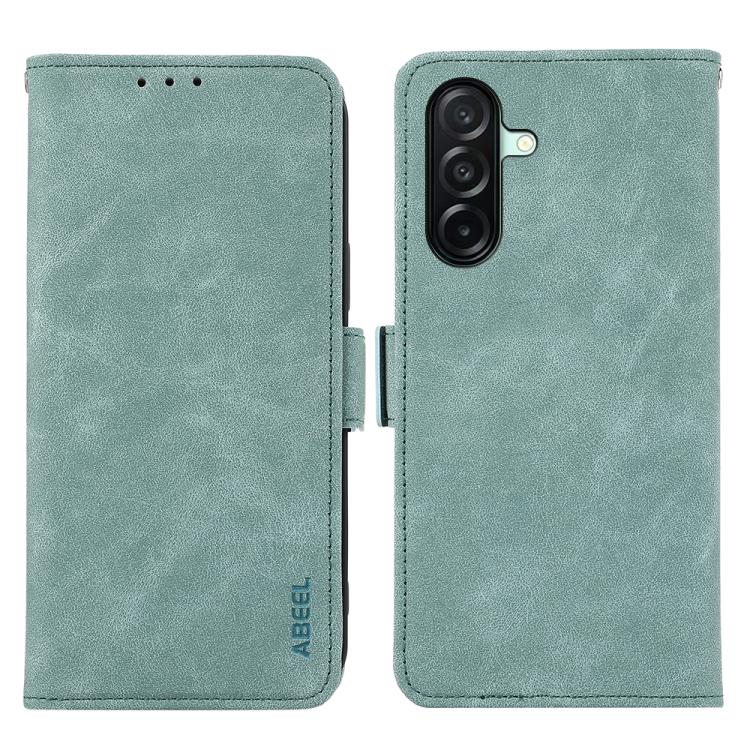 Custodia per telefono in pelle magnetica RFID satinata ABEEL, For Samsung Galaxy A27 5G, For Samsung Galaxy A56 5G, For Samsung Galaxy A26 5G, For Samsung Galaxy A36 5G