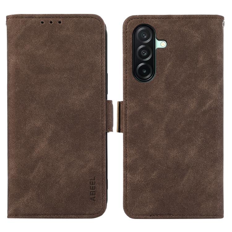Custodia per telefono in pelle magnetica RFID satinata ABEEL, For Samsung Galaxy A27 5G, For Samsung Galaxy A56 5G, For Samsung Galaxy A26 5G, For Samsung Galaxy A36 5G