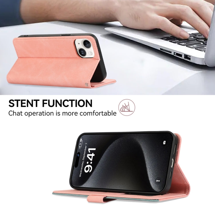 Custodia per telefono in pelle magnetica RFID ABEEL Color Block, For Samsung Galaxy A06 4G
