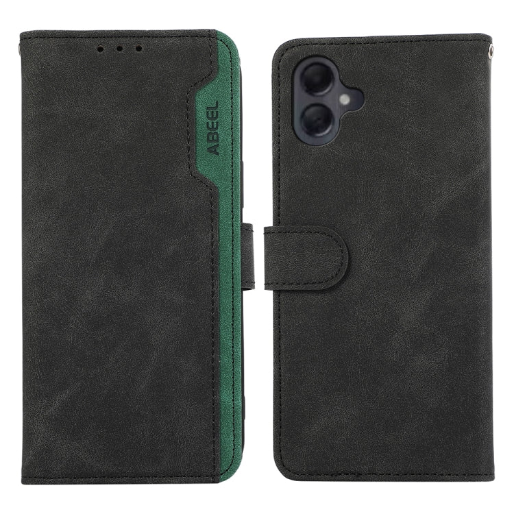 Custodia per telefono in pelle magnetica RFID ABEEL Color Block, For Samsung Galaxy A06 4G