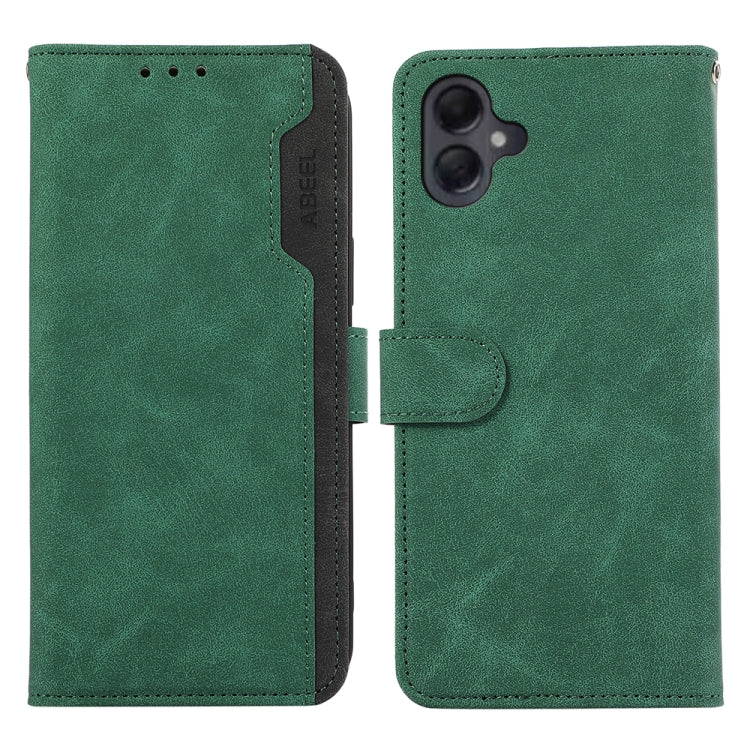 Custodia per telefono in pelle magnetica RFID ABEEL Color Block, For Samsung Galaxy A06 4G