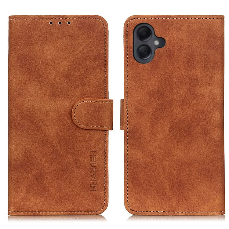 Custodia per telefono in pelle con flip orizzontale e texture retrò KHAZNEH, For Samsung Galaxy A26 5G, For Samsung Galaxy A36 5G, For Samsung Galaxy A16 5G, For Samsung Galaxy A06 4G