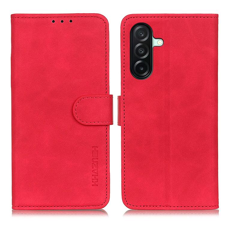 Custodia per telefono in pelle con flip orizzontale e texture retrò KHAZNEH, For Samsung Galaxy A07 5G/A08 5G, For Samsung Galaxy A17 5G/A18 5G, For Samsung Galaxy A57 5G, For Samsung Galaxy A37 5G, For Samsung Galaxy A27 5G, For Samsung Galaxy A56 5G