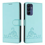 Custodia per telefono in pelle con motivo in rilievo a forma di gatto e ratto, con cordino, For Samsung Galaxy A16 5G, For Samsung Galaxy A06 4G