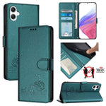 Custodia per telefono in pelle con motivo in rilievo a forma di gatto e ratto, con cordino, For Samsung Galaxy A16 5G, For Samsung Galaxy A06 4G