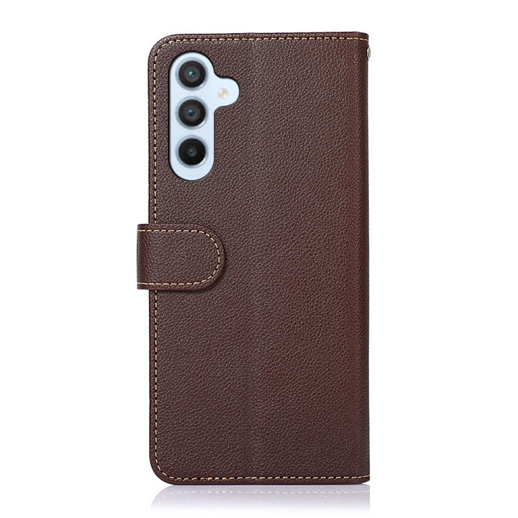 Custodia per telefono RFID in pelle con texture Litchi KHAZNEH, For Samsung Galaxy A26 5G, For Samsung Galaxy A36 5G, For Samsung Galaxy A16 5G, For Samsung Galaxy A06 4G