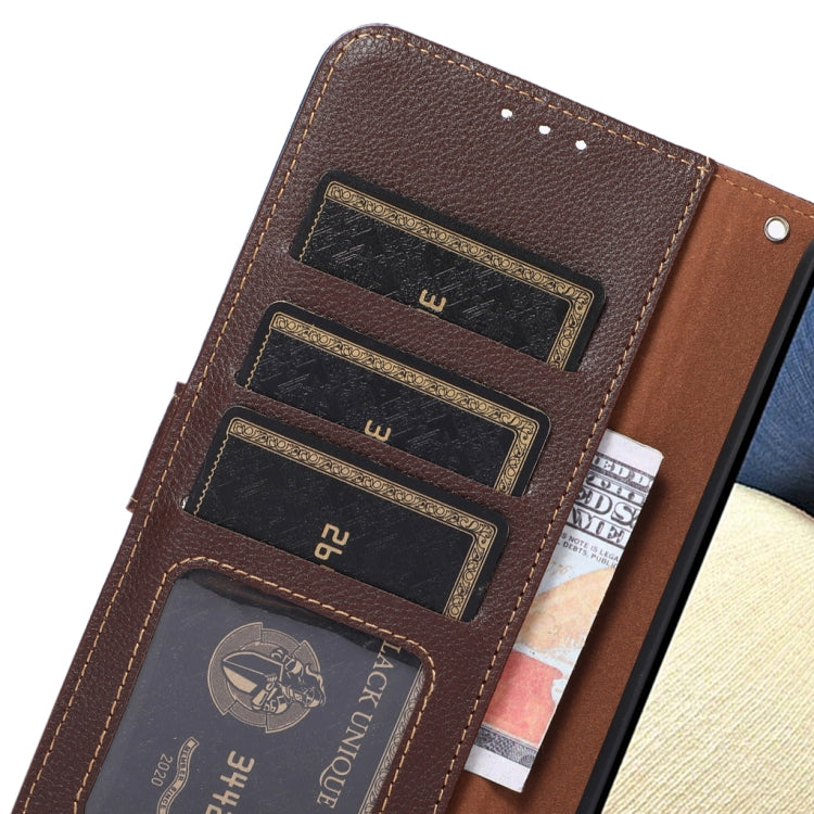 Custodia per telefono RFID in pelle con texture Litchi KHAZNEH, For Samsung Galaxy A26 5G, For Samsung Galaxy A36 5G, For Samsung Galaxy A16 5G, For Samsung Galaxy A06 4G
