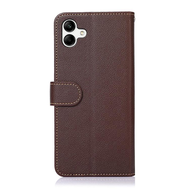 Custodia per telefono RFID in pelle con texture Litchi KHAZNEH, For Samsung Galaxy A07 5G/A08 5G, For Samsung Galaxy A17 5G/A18 5G, For Samsung Galaxy A57 5G, For Samsung Galaxy A37 5G, For Samsung Galaxy A27 5G, For Samsung Galaxy A56 5G