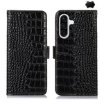 Custodia per telefono in pelle di vacchetta con strato superiore in coccodrillo, For Samsung Galaxy A26 5G, For Samsung Galaxy A36, For Samsung Galaxy A06 4G
