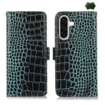 Custodia per telefono in pelle di vacchetta con strato superiore in coccodrillo, For Samsung Galaxy A26 5G, For Samsung Galaxy A36, For Samsung Galaxy A06 4G