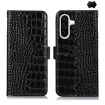 Custodia per telefono in pelle di vacchetta con strato superiore in coccodrillo, For Samsung Galaxy A26 5G, For Samsung Galaxy A36, For Samsung Galaxy A06 4G