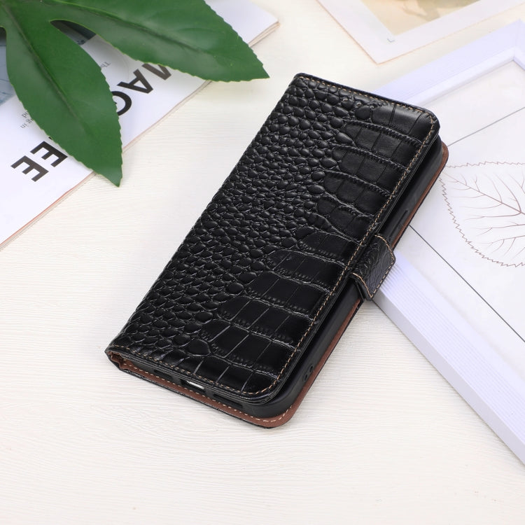 Custodia per telefono in pelle di vacchetta con strato superiore in coccodrillo, For Samsung Galaxy A26 5G, For Samsung Galaxy A36, For Samsung Galaxy A06 4G