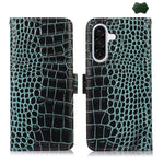 Custodia per telefono in pelle di vacchetta con strato superiore in coccodrillo, For Samsung Galaxy A26 5G, For Samsung Galaxy A36, For Samsung Galaxy A06 4G
