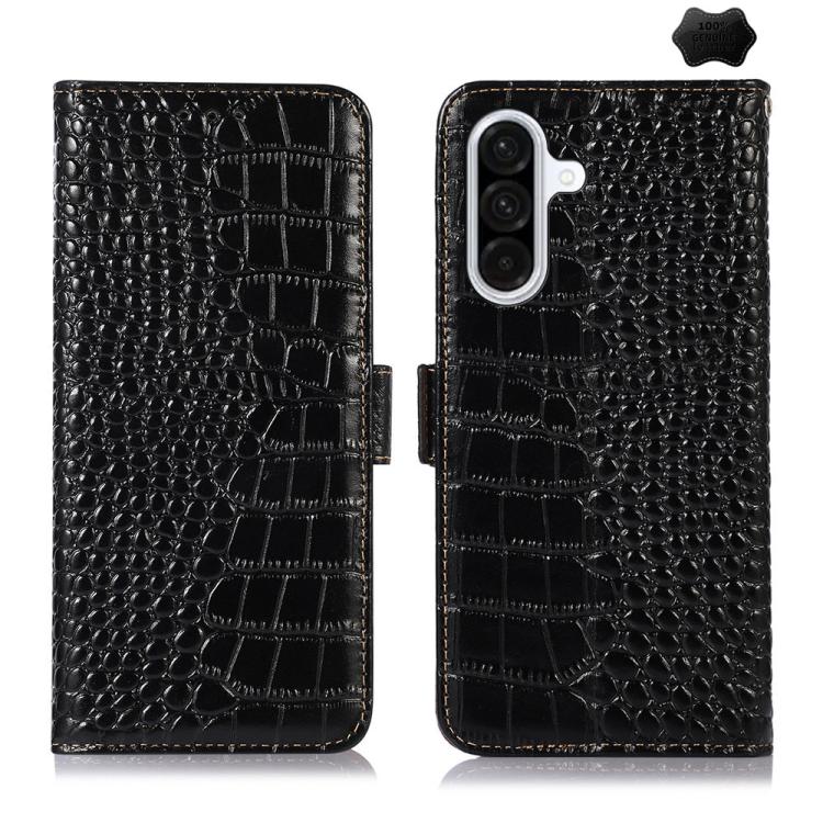Custodia per telefono in pelle di vacchetta con strato superiore in coccodrillo, For Samsung Galaxy A07 5G/A08 5G, For Samsung Galaxy A17 5G/A18 5G, For Samsung Galaxy A57 5G, For Samsung Galaxy A37 5G, For Samsung Galaxy A27 5G, For Samsung Galaxy A56 5G