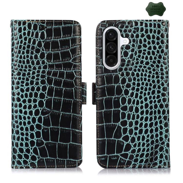 Custodia per telefono in pelle di vacchetta con strato superiore in coccodrillo, For Samsung Galaxy A07 5G/A08 5G, For Samsung Galaxy A17 5G/A18 5G, For Samsung Galaxy A57 5G, For Samsung Galaxy A37 5G, For Samsung Galaxy A27 5G, For Samsung Galaxy A56 5G