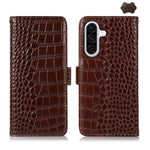 Custodia per telefono in pelle di vacchetta con strato superiore in coccodrillo, For Samsung Galaxy A07 5G/A08 5G, For Samsung Galaxy A17 5G/A18 5G, For Samsung Galaxy A57 5G, For Samsung Galaxy A37 5G, For Samsung Galaxy A27 5G, For Samsung Galaxy A56 5G