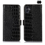 Custodia per telefono in pelle di vacchetta con strato superiore in coccodrillo, For Samsung Galaxy A07 5G/A08 5G, For Samsung Galaxy A17 5G/A18 5G, For Samsung Galaxy A57 5G, For Samsung Galaxy A37 5G, For Samsung Galaxy A27 5G, For Samsung Galaxy A56 5G