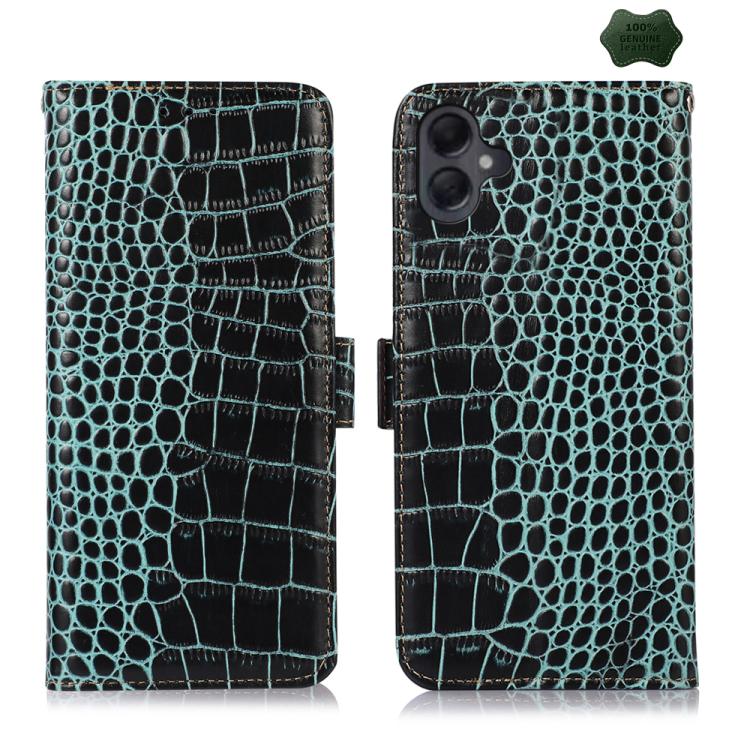 Custodia per telefono in pelle di vacchetta con strato superiore in coccodrillo, For Samsung Galaxy A07 5G/A08 5G, For Samsung Galaxy A17 5G/A18 5G, For Samsung Galaxy A57 5G, For Samsung Galaxy A37 5G, For Samsung Galaxy A27 5G, For Samsung Galaxy A56 5G