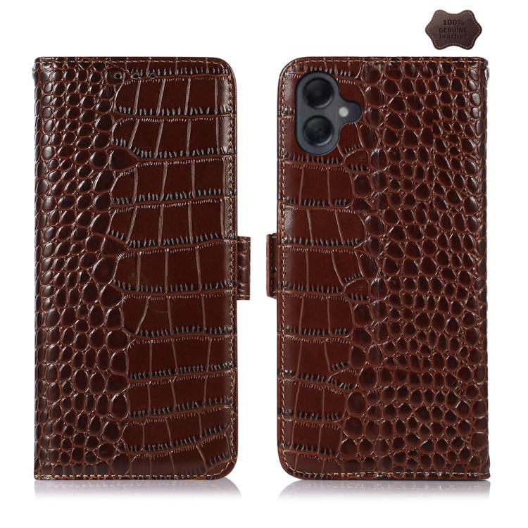 Custodia per telefono in pelle di vacchetta con strato superiore in coccodrillo, For Samsung Galaxy A07 5G/A08 5G, For Samsung Galaxy A17 5G/A18 5G, For Samsung Galaxy A57 5G, For Samsung Galaxy A37 5G, For Samsung Galaxy A27 5G, For Samsung Galaxy A56 5G