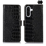 Custodia per telefono in pelle di vacchetta con strato superiore in coccodrillo, For Samsung Galaxy A07 5G/A08 5G, For Samsung Galaxy A17 5G/A18 5G, For Samsung Galaxy A57 5G, For Samsung Galaxy A37 5G, For Samsung Galaxy A27 5G, For Samsung Galaxy A56 5G