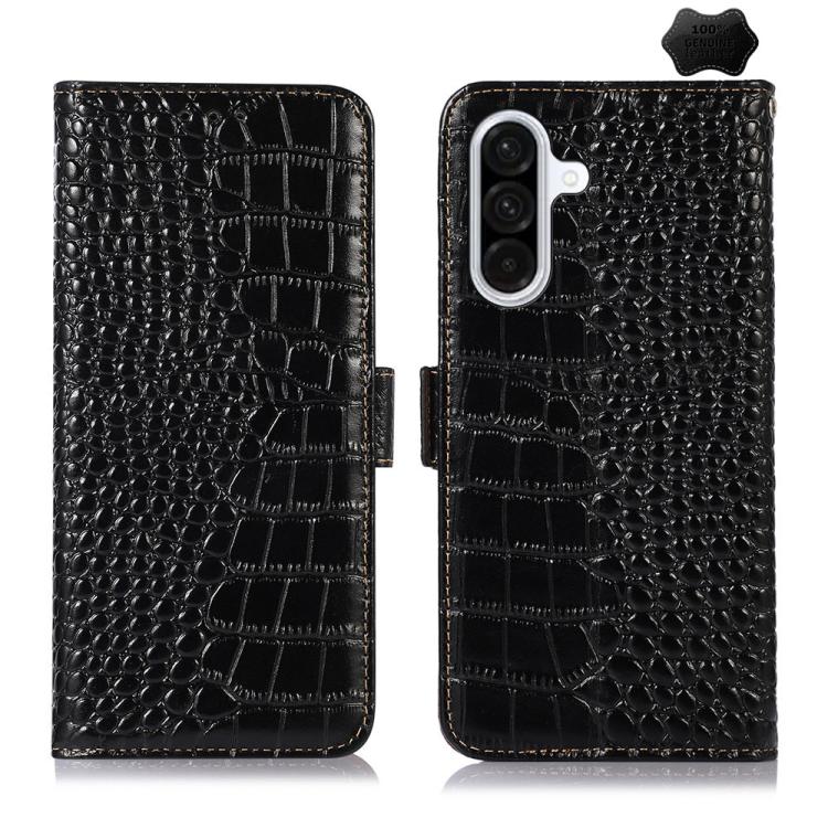 Custodia per telefono in pelle di vacchetta con strato superiore in coccodrillo, For Samsung Galaxy A07 5G/A08 5G, For Samsung Galaxy A17 5G/A18 5G, For Samsung Galaxy A57 5G, For Samsung Galaxy A37 5G, For Samsung Galaxy A27 5G, For Samsung Galaxy A56 5G