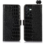 Custodia per telefono in pelle di vacchetta con strato superiore in coccodrillo, For Samsung Galaxy A07 5G/A08 5G, For Samsung Galaxy A17 5G/A18 5G, For Samsung Galaxy A57 5G, For Samsung Galaxy A37 5G, For Samsung Galaxy A27 5G, For Samsung Galaxy A56 5G