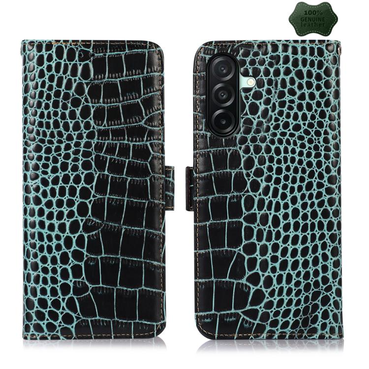 Custodia per telefono in pelle di vacchetta con strato superiore in coccodrillo, For Samsung Galaxy A07 5G/A08 5G, For Samsung Galaxy A17 5G/A18 5G, For Samsung Galaxy A57 5G, For Samsung Galaxy A37 5G, For Samsung Galaxy A27 5G, For Samsung Galaxy A56 5G