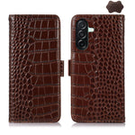 Custodia per telefono in pelle di vacchetta con strato superiore in coccodrillo, For Samsung Galaxy A07 5G/A08 5G, For Samsung Galaxy A17 5G/A18 5G, For Samsung Galaxy A57 5G, For Samsung Galaxy A37 5G, For Samsung Galaxy A27 5G, For Samsung Galaxy A56 5G