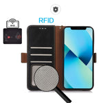 Custodia magnetica per telefono in vera pelle con texture Crazy Horse RFID, For Samsung Galaxy A26 5G, For Samsung Galaxy A36, For Samsung Galaxy A06 4G