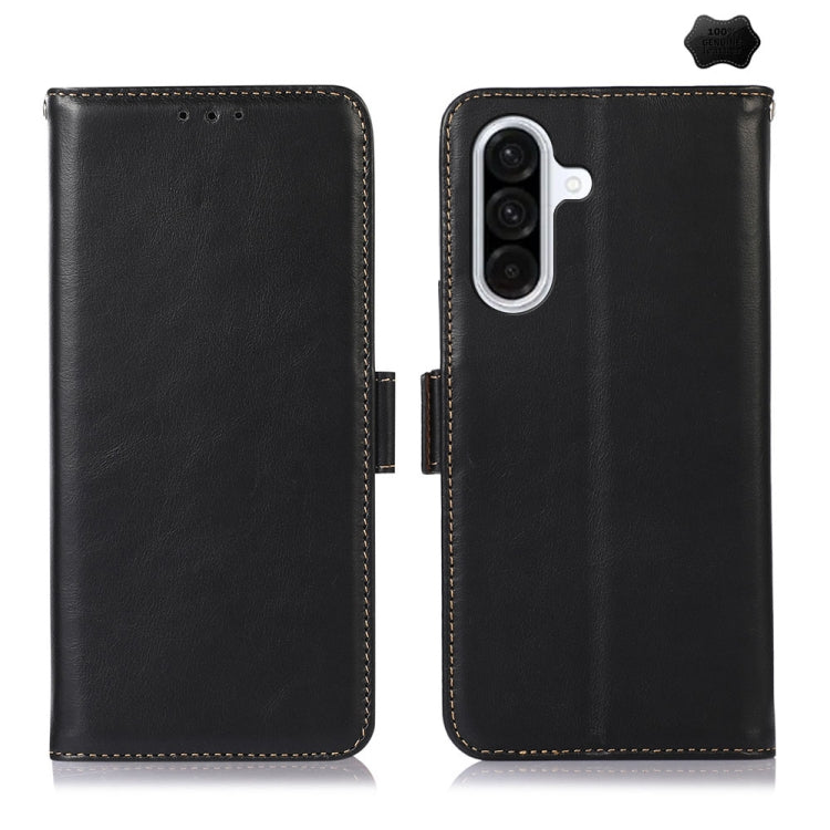 Custodia magnetica per telefono in vera pelle con texture Crazy Horse RFID, For Samsung Galaxy A07 5G/A08 5G, For Samsung Galaxy A17 5G/A18 5G, For Samsung Galaxy A57 5G, For Samsung Galaxy A37 5G, For Samsung Galaxy A27 5G, For Samsung Galaxy A56 5G