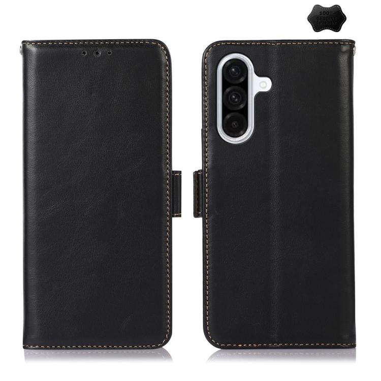 Custodia magnetica per telefono in vera pelle con texture Crazy Horse RFID, For Samsung Galaxy A07 5G/A08 5G, For Samsung Galaxy A17 5G/A18 5G, For Samsung Galaxy A57 5G, For Samsung Galaxy A37 5G, For Samsung Galaxy A27 5G, For Samsung Galaxy A56 5G